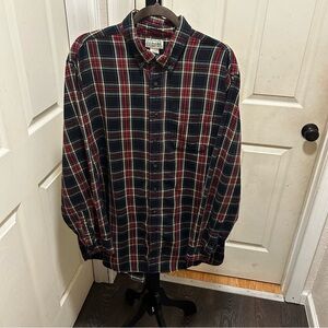 Vintage Men's L.L.Bean Scotch Plaid Flannel Shirt .
